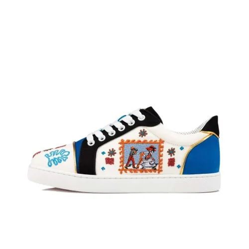 Christian Louboutin Skateboard Shoes Women's Low-Top White/Blue