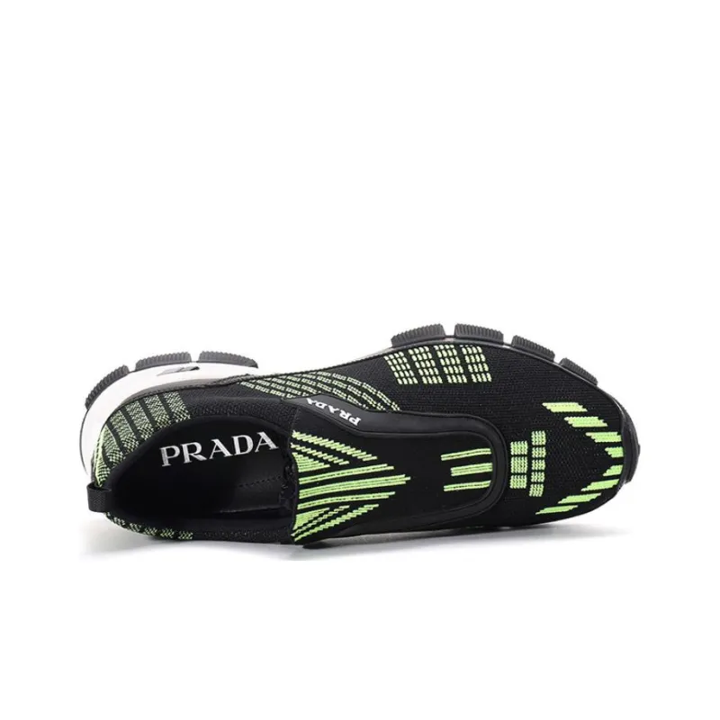 PRADA Crossection Knit Low 'Black Neon Green'-4
