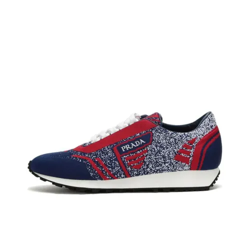 PRADA Casual Shoes Men Low-Top Blue/Red