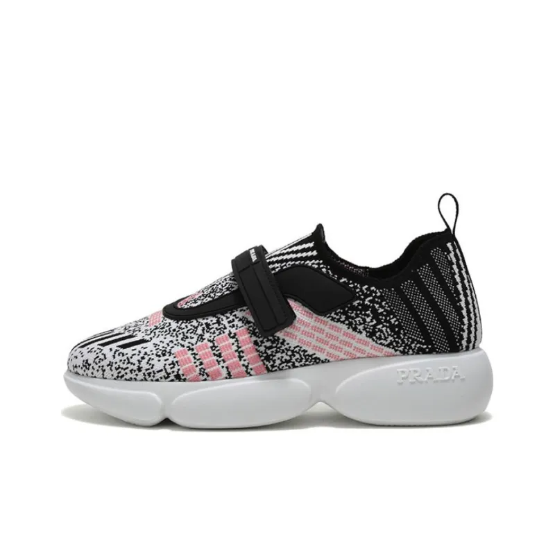 PRADA Cloudbust Breathable Low Top Sports Casual Shoes Women's Pink White-0