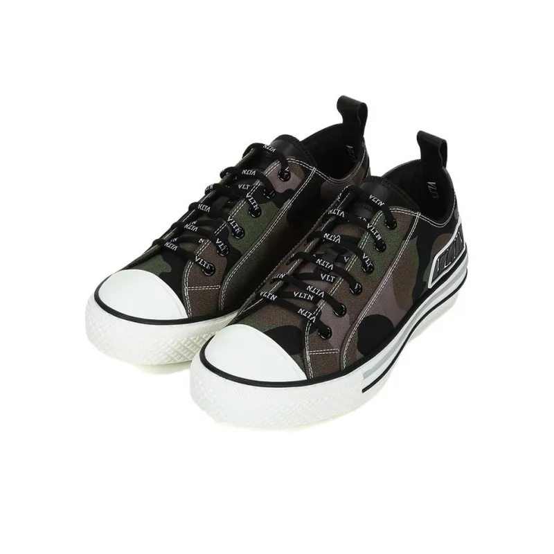 Valentino Low Top Skateboard Shoes Men's Army Green-2