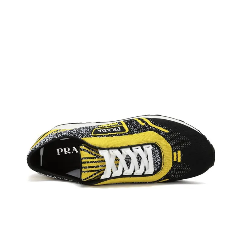 PRADA Knit Jacquard Fabric Low 'Nero Giallo'-4