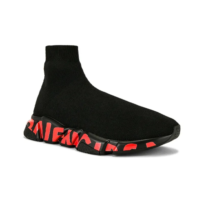 Balenciaga Speed 2.0 Graffiti Black Red-1