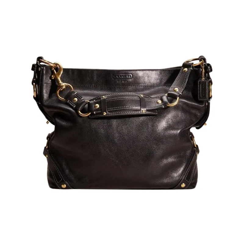 COACH Carly Nappa Leather Tote Bag Shopping Bag Handbag Shoulder Bag Large Size Women's Black-0