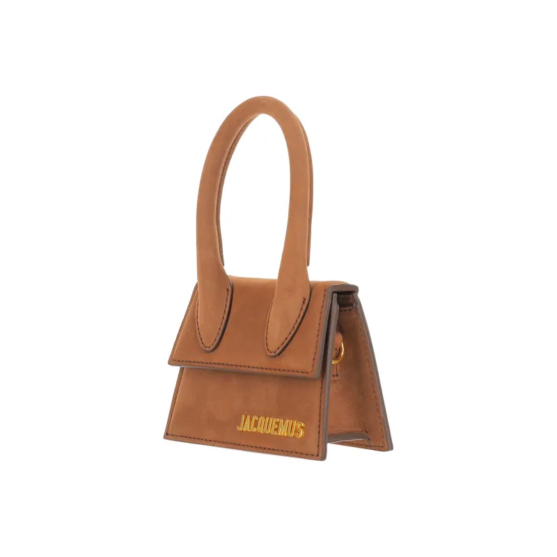 Jacquemus Suede With Leather One Shoulder Handbag Mini Women's Brown-1