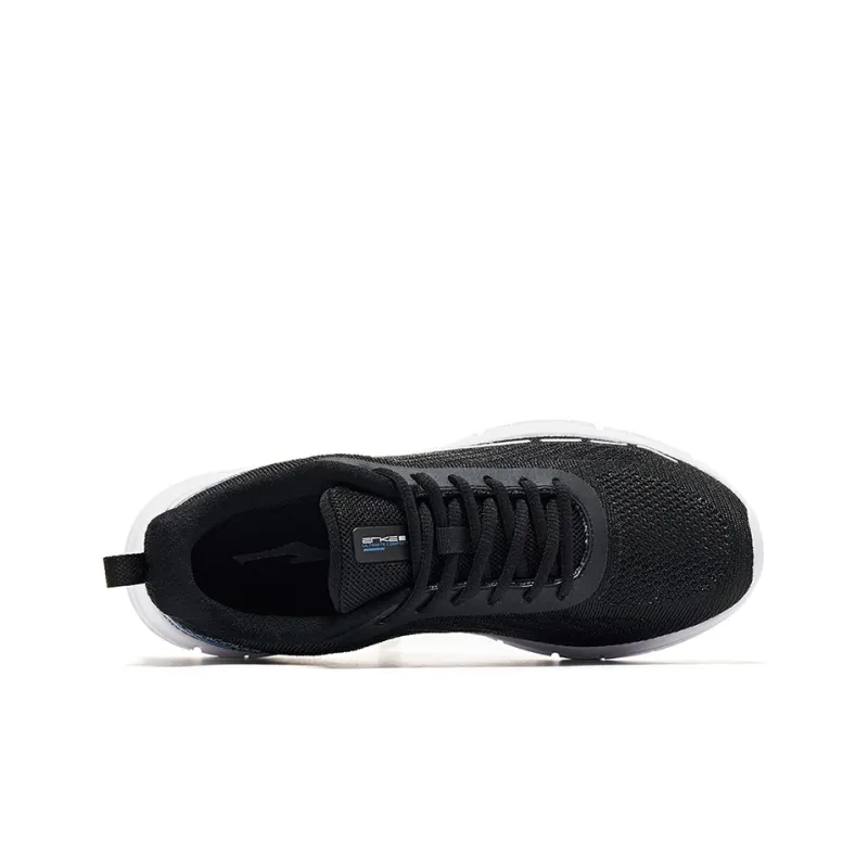 Erke Shock Absorbers Low Top Running Shoes Women's Black Blue-2
