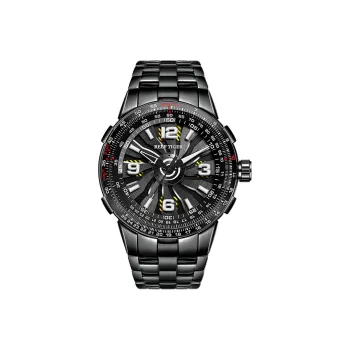 REEF TIGER Aurora Collection Turbine Automatic Mechanical Movement Watch Men's Watches Black Dial RGA3059G H