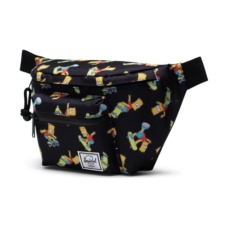 Herschel Simpsons Collaboration Polyester Crossbody Bag Cell Phone Pouch Fanny Pack Regular Unisex Seventeen Black-1