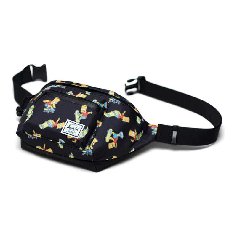 Herschel Simpsons Collaboration Polyester Crossbody Bag Cell Phone Pouch Fanny Pack Regular Unisex Seventeen Black-2