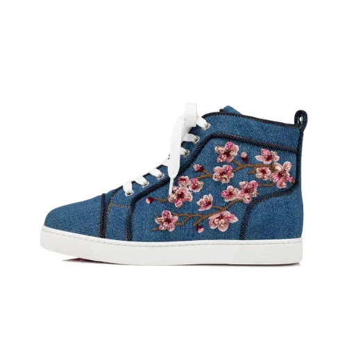 Christian Louboutin Skateboard Shoes Women's Mid-Top Pink