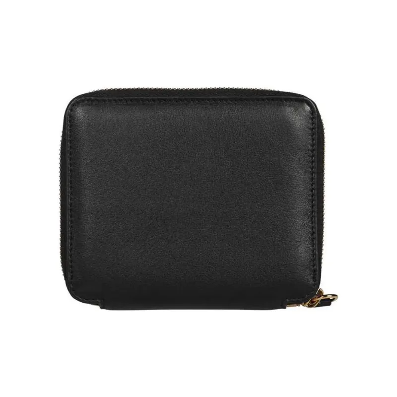 VERSACE VERSACE Calfskin Card Holder Wallet Men's Black-1