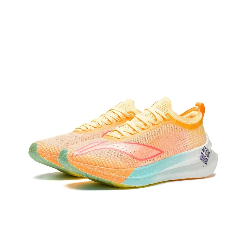 LINING Feidian 2 Elite Running Shoes Women's Low Top Fluorescent Milk Yellow-2