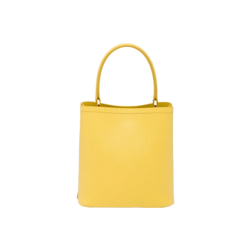 PRADA Saffiano Leather Shoulder Bag, Crossbody Bag, Handbag Women's Sunlight Yellow-2