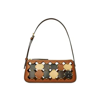 TORY BURCH McGraw Leather Shoulder Bag Handbags Shoulder Bags Women's Brown