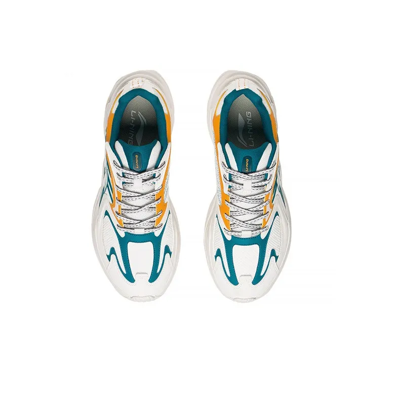 LiNing Stargazing Rebound Low Top Running Shoes Men's White Green-3