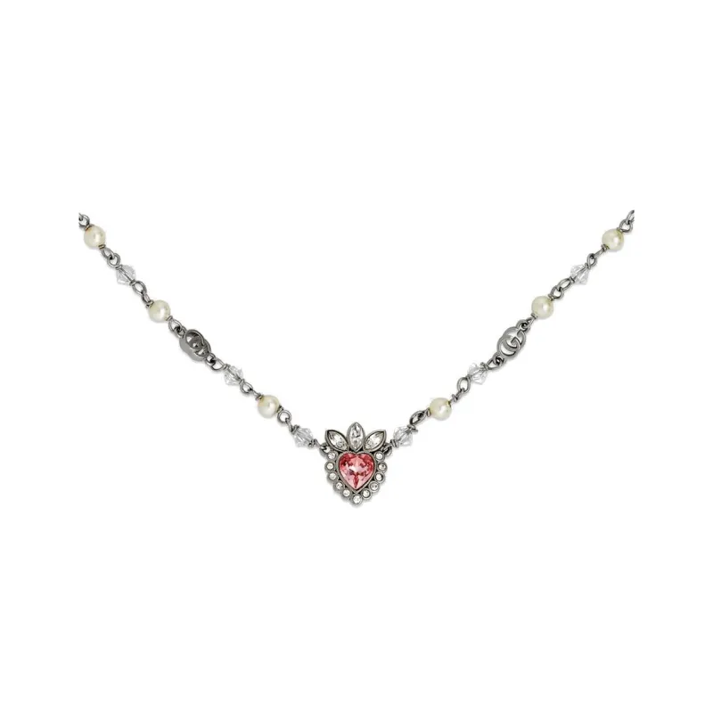 GUCCI Lovelight Series Resin Necklaces Women's Silver-0
