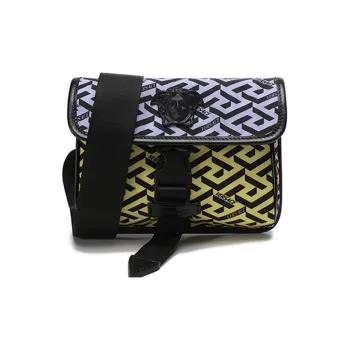 FANSIZHE La Greca Fabric Crossbody Bag, Shoulder Bag Men's