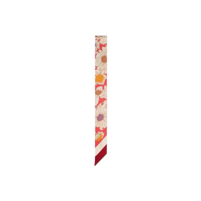 GUCCI Lovelight Series Silk Scarf Women's Orange Red-1