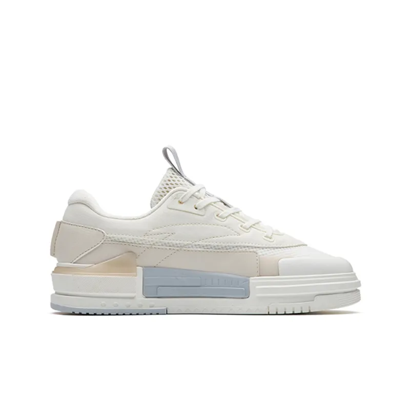 Anta Life Collection Lightweight And Breathable Low-Top Skateboard Shoes Women's White Gray-1