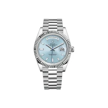 ROLEX Week type Calendar Automatic Mechanical Movement Men's Watches Watch Blue Dial Platinum Watch Case Platinum Strap