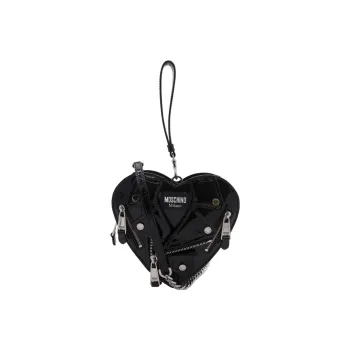 MOSCHINO Leather Handbag Shoulder Bag Crossbody Bag Women's Black