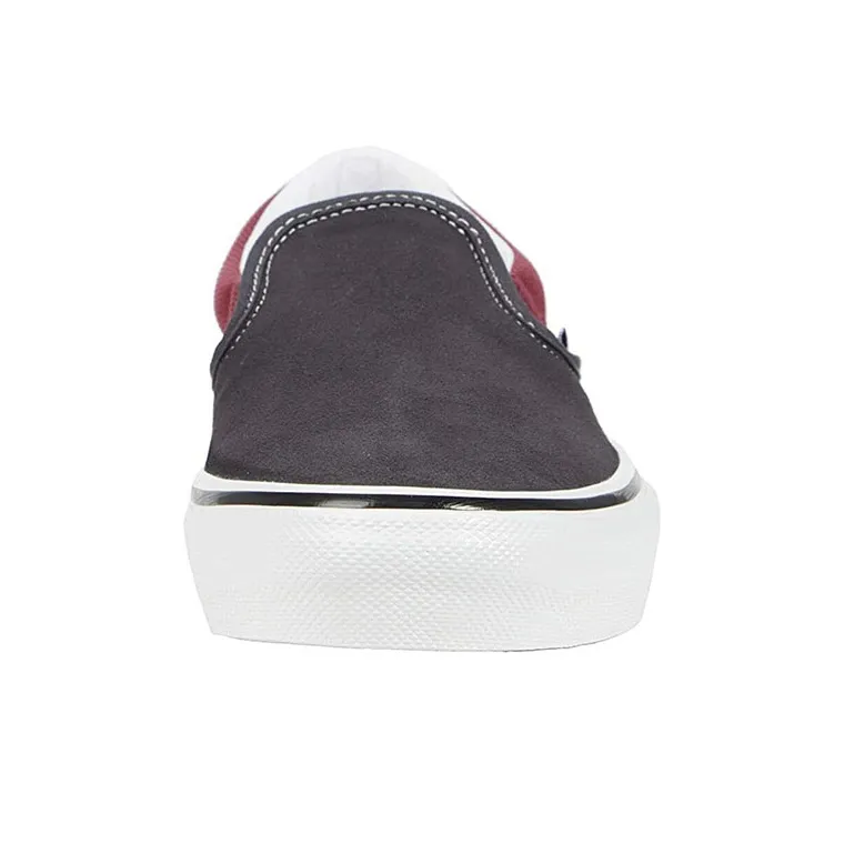 Vans Slip On Casual Skateboarding Shoes Unisex Black Red-3