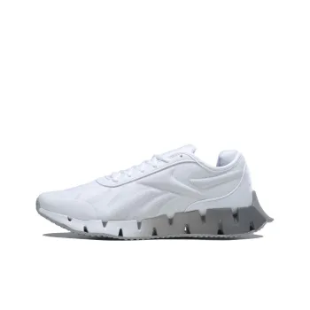 Reebok Zig Dynamica 1 Cushioning Anti-Slip And Wear-Resistant Low-Top Running Shoes White Gray