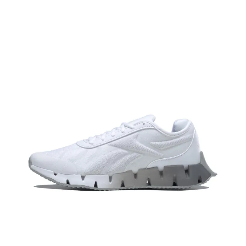 Reebok Zig Dynamica 1 Cushioning Anti-Slip And Wear-Resistant Low-Top Running Shoes White Gray-0