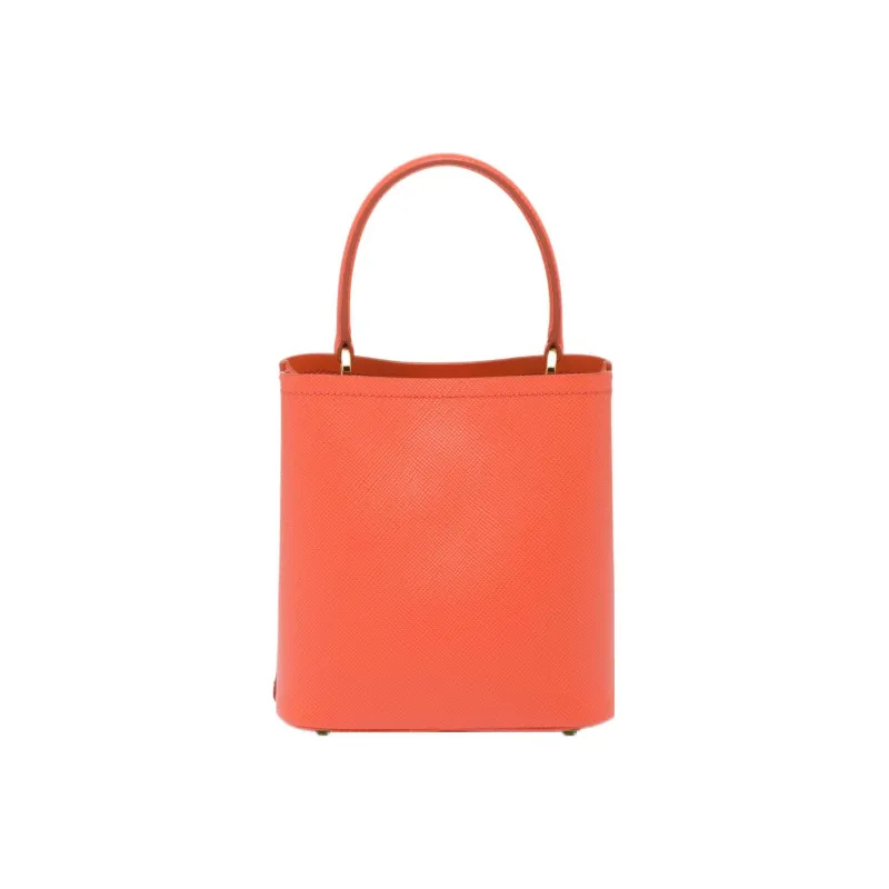 PRADA Saffiano Leather Shoulder Bag Crossbody Bag Handbag Women's Orange-2
