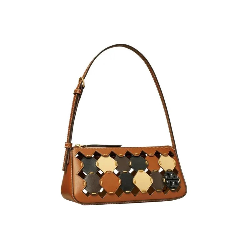 TORY BURCH McGraw Leather Shoulder Bag Handbags Shoulder Bags Women's Brown-1