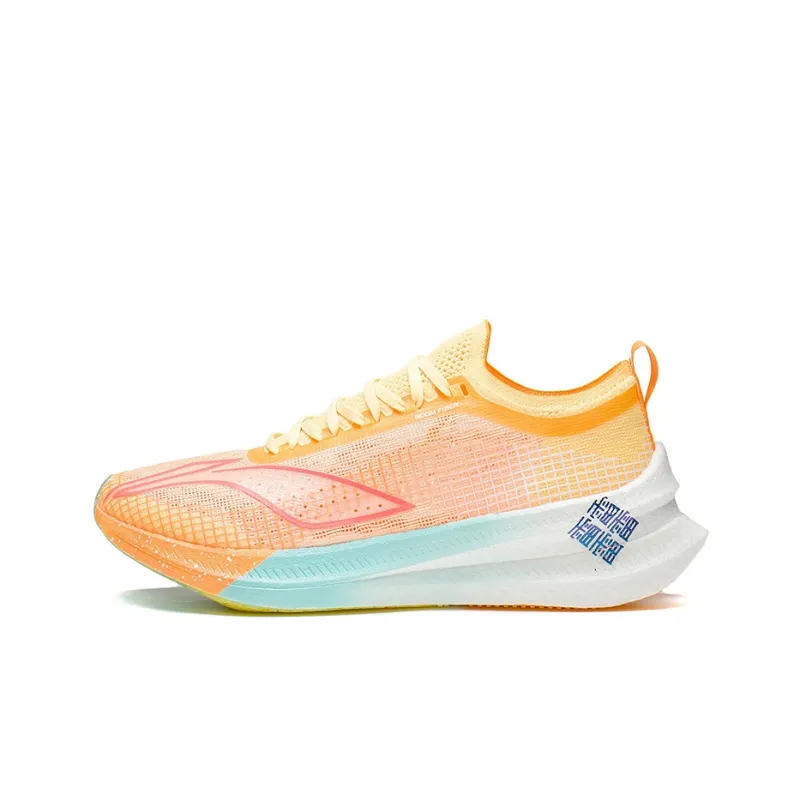LINING Feidian 2 Elite Running Shoes Women's Low Top Fluorescent Milk Yellow-0