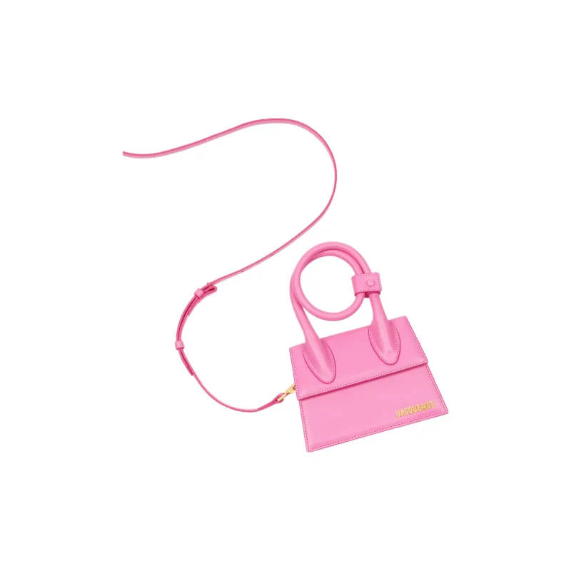 Jacquemus Cow Leather Shoulder Bag, Crossbody Bag, Handbag Women's Pink-4