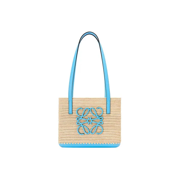 LOEWE Basket Raffia Fiber With Cow Leather Basket Bag, Tote Bag, Shopping Bag, Shoulder Bag, Handbag Mini Women's-0