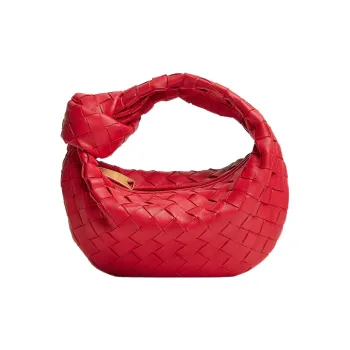 Bottega Veneta JODIE Sheepskin With Cow Leather Handbag Mini Women's Fireworks Pink