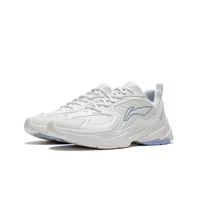 LiNing Stargazing Slip Resistant, Abrasion Resistant, Lightweight Low Top Running Shoes Men's White Gray-2