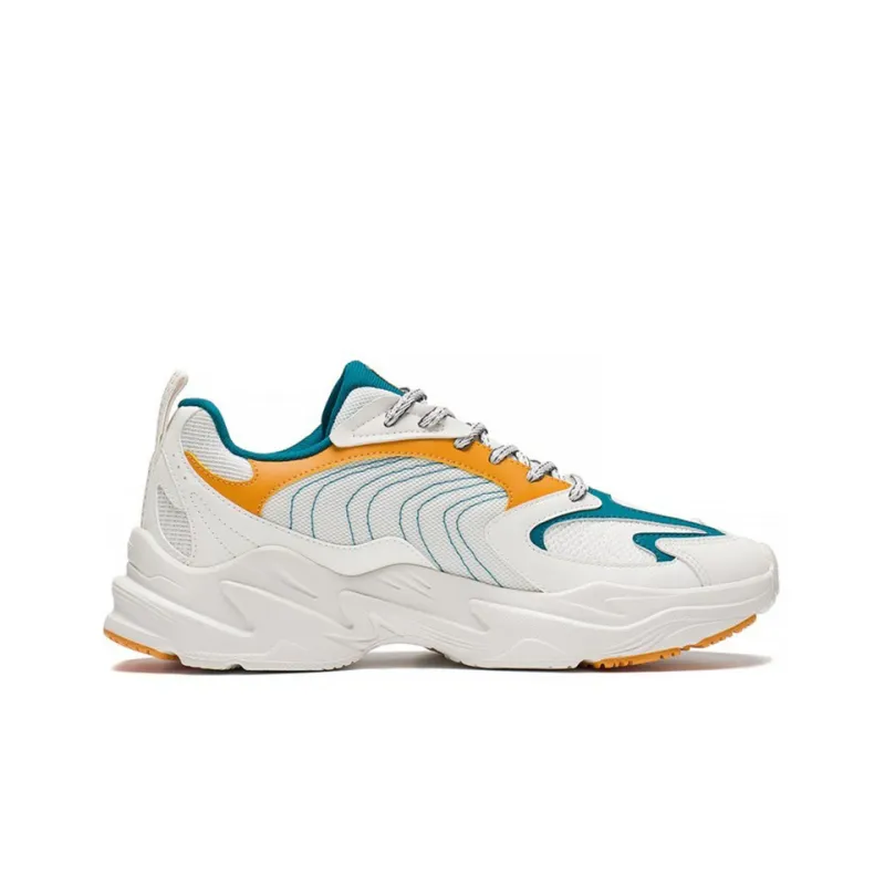 LiNing Stargazing Rebound Low Top Running Shoes Men's White Green-1