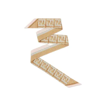 FENDI Silk Scarves Women's Beige