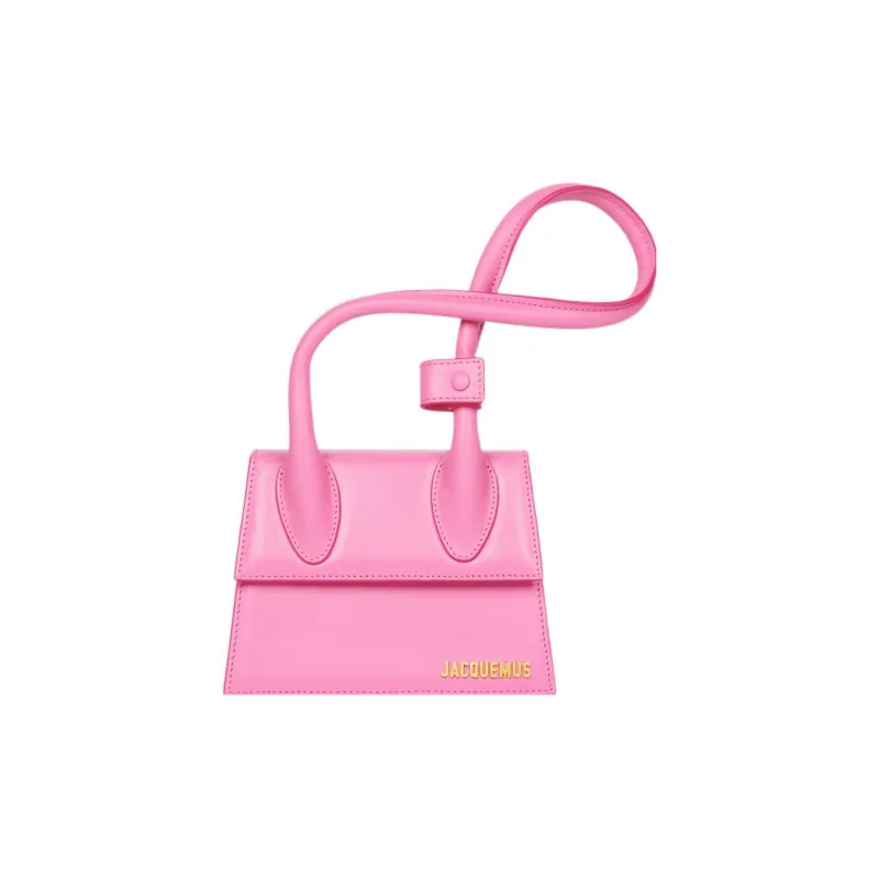 Jacquemus Cow Leather Shoulder Bag, Crossbody Bag, Handbag Women's Pink-1
