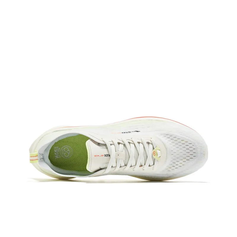 Erke Strange Bullet 3.0 Wear Resistant Low Top Running Shoes Men's White Green Comfortable-2