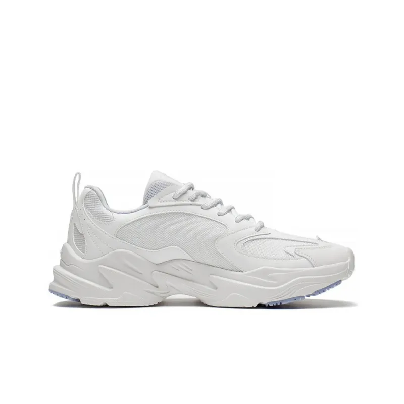 LiNing Stargazing Slip Resistant, Abrasion Resistant, Lightweight Low Top Running Shoes Men's White Gray-1