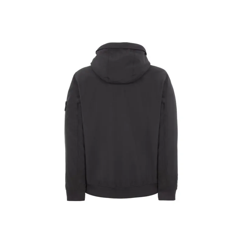 STONE ISLAND Logo Patch Hooded Zipped Jacket-1