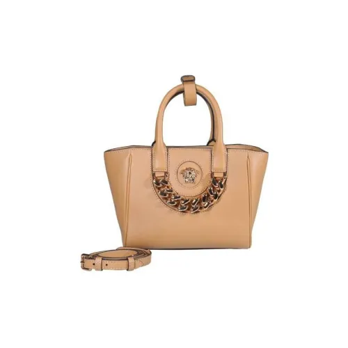 VERSACE La Medusa Calfskin Neoprene Bag Shopping Bag Crossbody One Shoulder Handbags Small Size Women's Brown