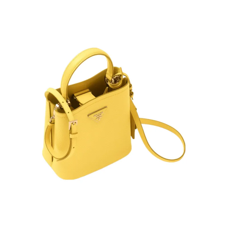 PRADA Saffiano Leather Shoulder Bag, Crossbody Bag, Handbag Women's Sunlight Yellow-1
