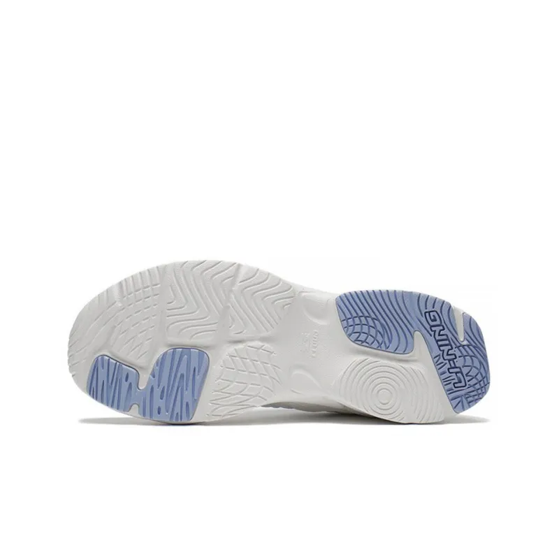 LiNing Stargazing Slip Resistant, Abrasion Resistant, Lightweight Low Top Running Shoes Men's White Gray-3