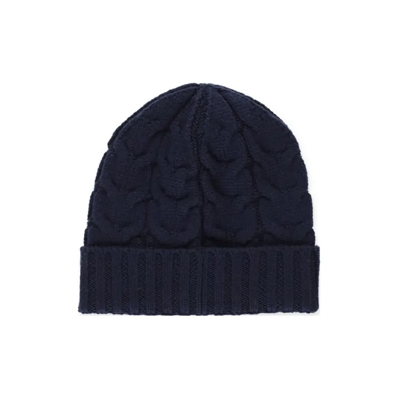 Moncler Logo-appliqué Cable-knit Beanie-1