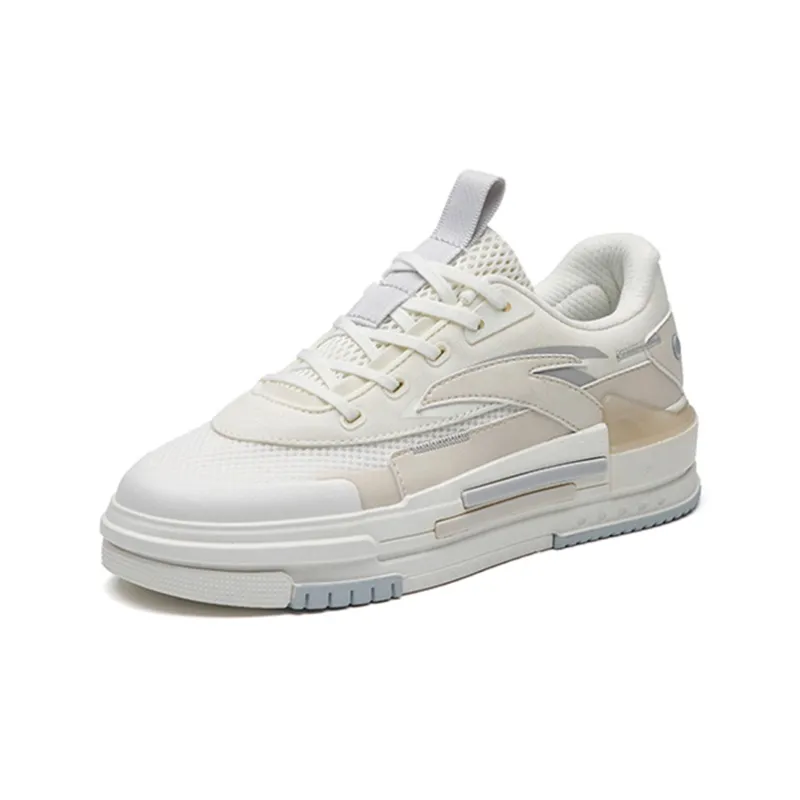 Anta Life Collection Lightweight And Breathable Low-Top Skateboard Shoes Women's White Gray-2