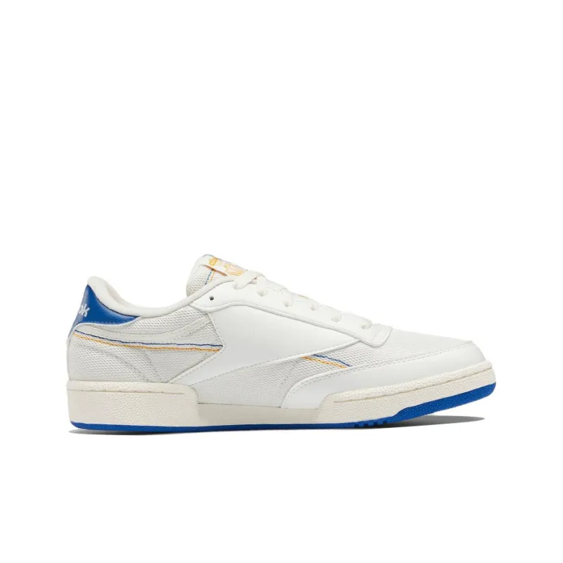 Reebok Club C 85 Anti-Slip Wear-Resistant Low-Top Skateboard Shoes White Blue-1