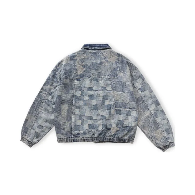 TEKABLU Loose Fit Jacket Unisex Denim Blue-1