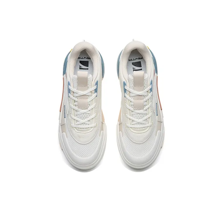 Anta Life Collection Lightweight And Breathable Low-Top Skateboard Shoes Women's White Gray Pink-3