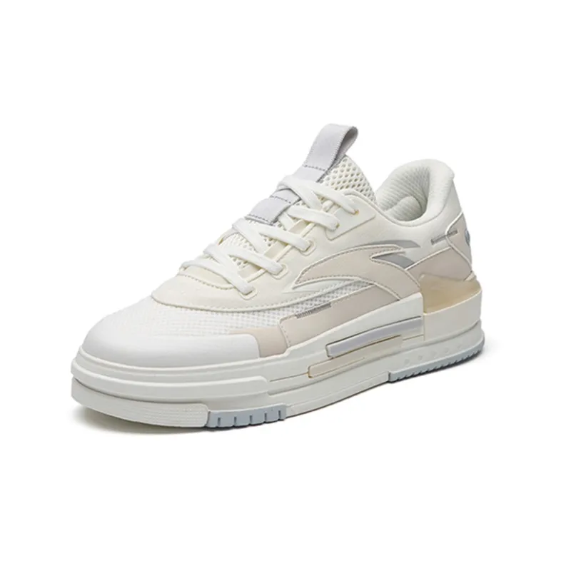 Anta Life Collection Lightweight And Breathable Low-Top Skateboard Shoes Men's Gray White-2